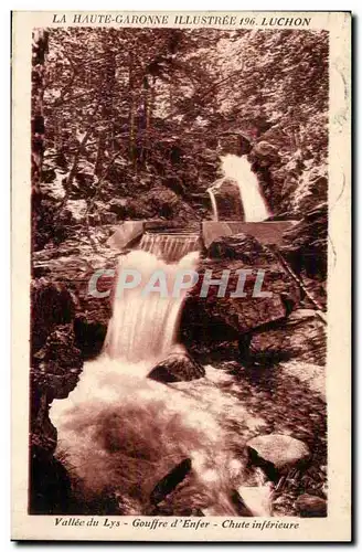 Ansichtskarte AK Luchon Vallee du Lys Gouffre d&#39enfer Chute inferieure