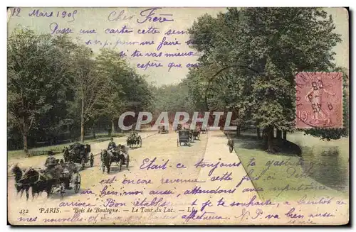 Paris Cartes postales Bois de Boulogne Le tour du lac