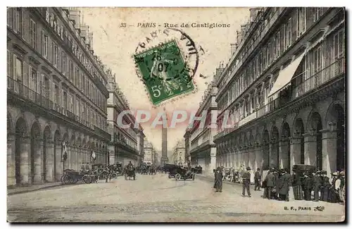 Paris Cartes postales Rue de CAstiglione