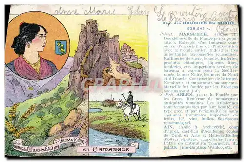 Cartes postales Bouches du Rhone Ruines du chateau des Baux Arles sur Rhone Camargue