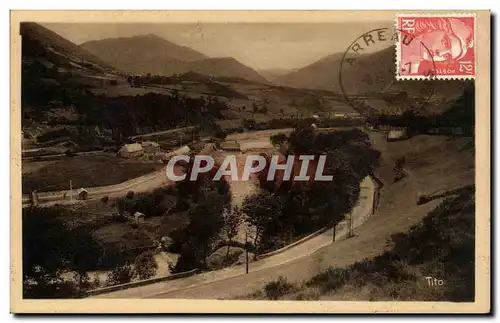 Arreau Cartes postales Route de Lannemezan vue sur la vallee du Louron