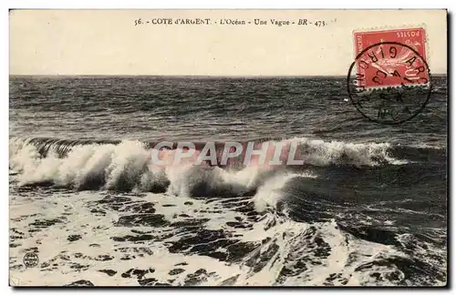 Cartes postales Cote d'argent L'ocean Une vague