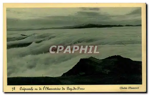 Cartes postales Crepuscule vu de l&#39observatoire du Puy de Dome