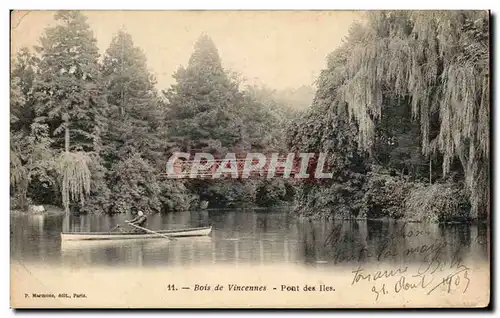 Paris Ansichtskarte AK Bois de Vincennes Pont des iles