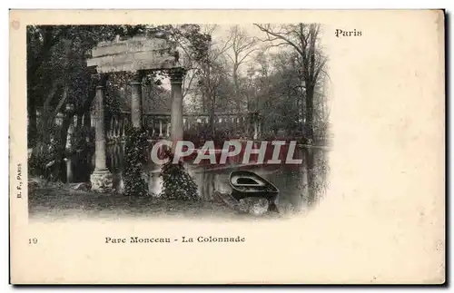 Paris Ansichtskarte AK Parc Monceau la colonnade