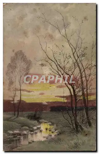 Cartes postales Fantaisie Paysage de campagne