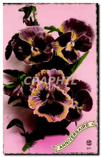 Cartes postales Fantaisie Fleurs Anniversaire