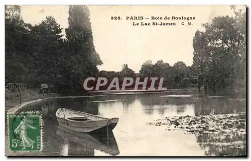 Ansichtskarte AK Paris Bois de Boulogne Le lac St James