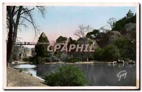 Moderne Karte Paris Jardins des Buttes chaumont