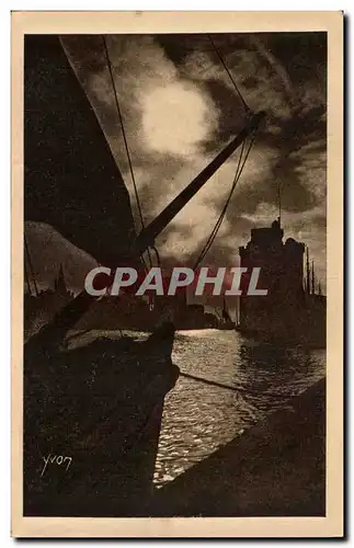 Cartes postales La Rochelle Clair de lune sur le port