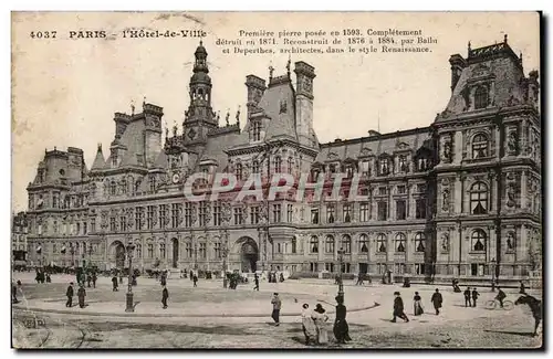 Paris Cartes postales Hotel de ville