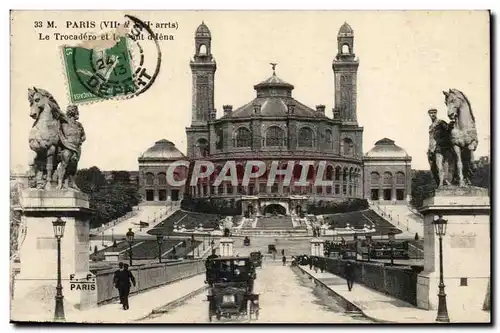 Paris Cartes postales Le Trocadero et le pont d&#39iena