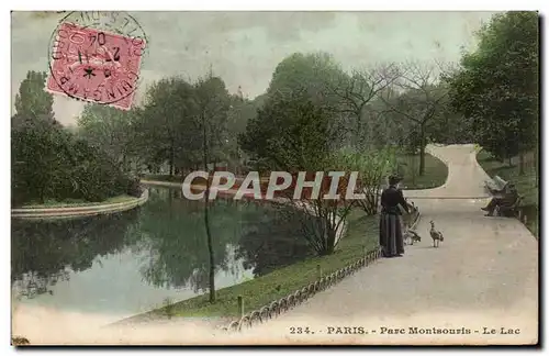 Paris Ansichtskarte AK Parc Montsouris Le lac