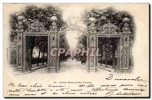 Paris Ansichtskarte AK Au parc Monceau les grilles