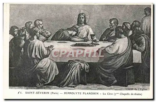 Paris Saint Severin Ansichtskarte AK Hippolyte Flandrin La CEne (7eme chapelle de droite)