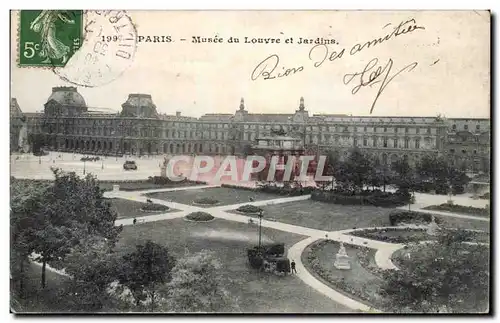 Paris Ansichtskarte AK Musee du Louvre et les jardins