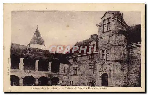 Environs de caseljoux Ansichtskarte AK Chateau du Sendat Cour des galeries