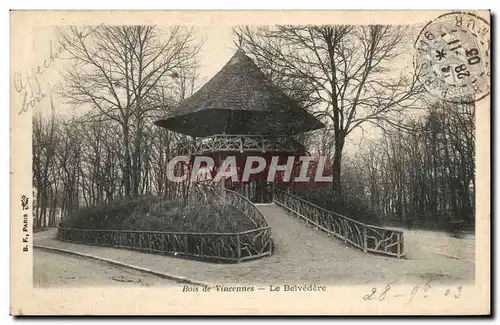 Paris Cartes postales Bois de Vincennes Le Belvedere
