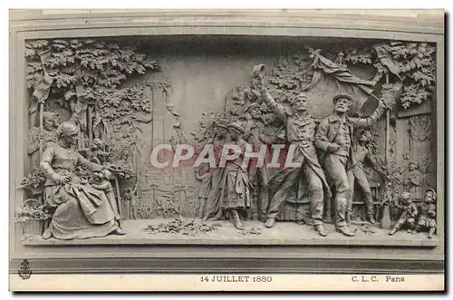 Paris Cartes postales 14 juillet 1880