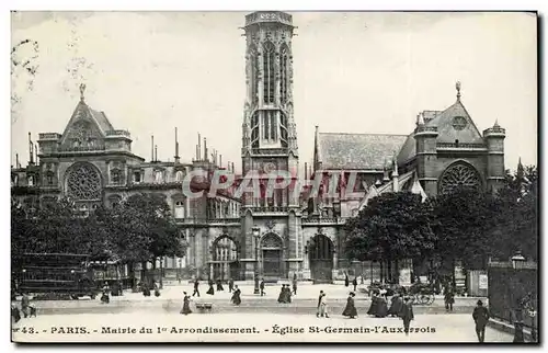 Paris Cartes postales Mairie du 1er arrondissement Eglise St Germain des Pres