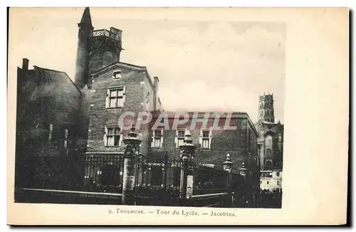 Cartes postales Toulouse Tour du lycee Jacobins