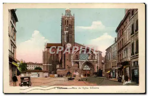 Cartes postales Toulouse Place de l&#39eglise St Etienne