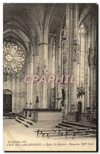 Ansichtskarte AK Cite de Carcasonne Eglise St Nazaire Rosace du 13eme