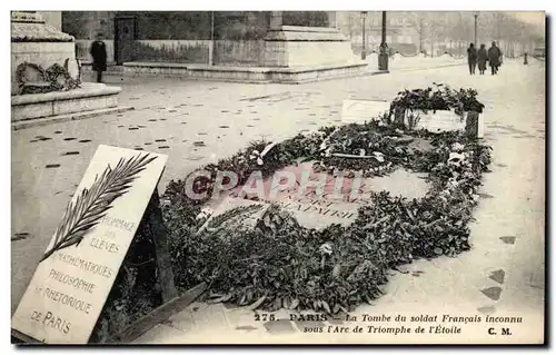 Paris Cartes postales La tombe du soldat inconnu sous l&#39arc de triomphe de l&#39etoile