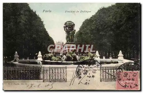 Cartes postales Paris Fontaine du zodiaque