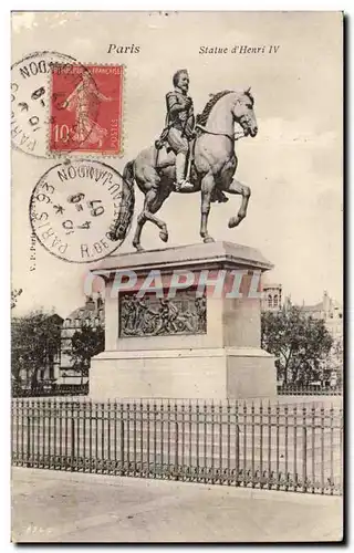 Cartes postales Paris Statue de Henri IV