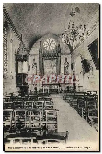 Ansichtskarte AK Paris Institution Saint Maurice Interieur de la chapelle