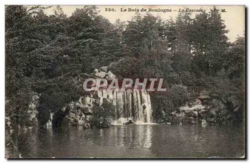 Cartes postales Paris Bois de Boulogne La cascade