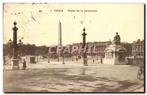 Cartes postales Paris Place de la Concorde