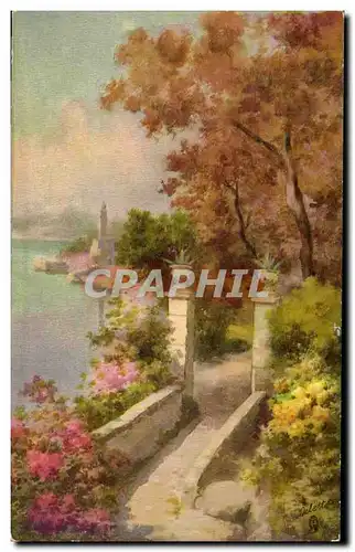 Cartes postales Fantaisie Italian lakes Lac italien