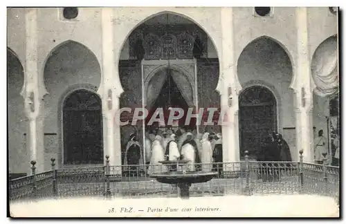 Cartes postales Maroc Fez partie d&#39une cour interieure