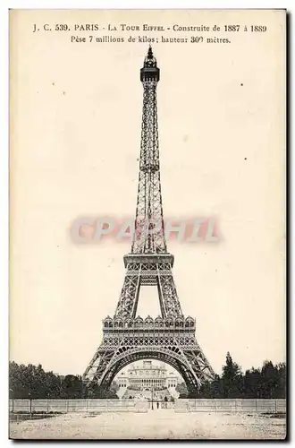 Paris Cartes postales La Tour Eiffel