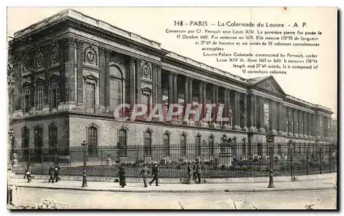 Paris Cartes postales La colonnade du Louvre