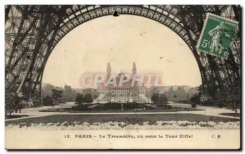 Paris Ansichtskarte AK Trocadero Vu sous la Tour Eiffel