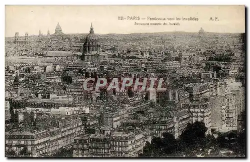 Paris Cartes postales Panorama vers les Invalides