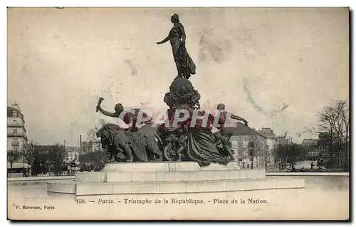 Paris Cartes postales TRiomphe de la Republique Place de la Nation