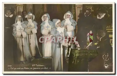 Cartes postales 6eme tableau Ce lys est un PAter ce jasmin un ave