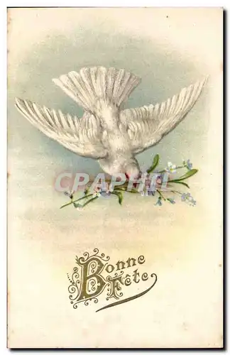 Cartes postales Fantaisie Colombe Bonne fete