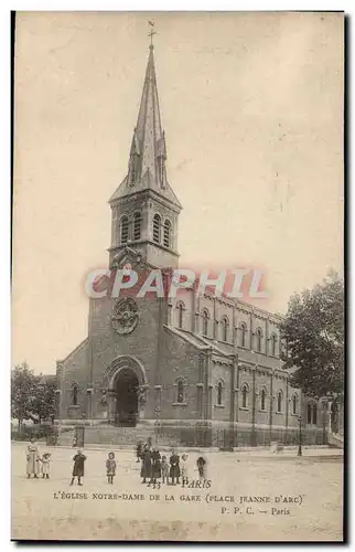 Paris Cartes postales Eglise Notre Dame de la gare (place Jeanne d&#39arc )