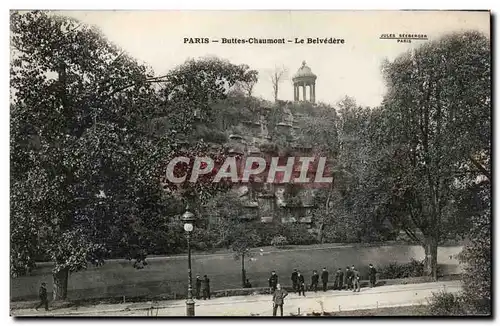 Paris Ansichtskarte AK Buttes Chaumont Le Belvedere