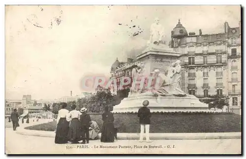 Paris Cartes postales Le monument Pasteur Place de Breteuil