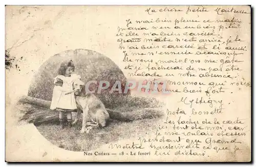 Cartes postales Fantaisie Enfant et chien Dog