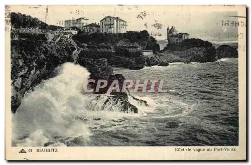 Ansichtskarte AK Biarritz Effet de vague au Port Vieux