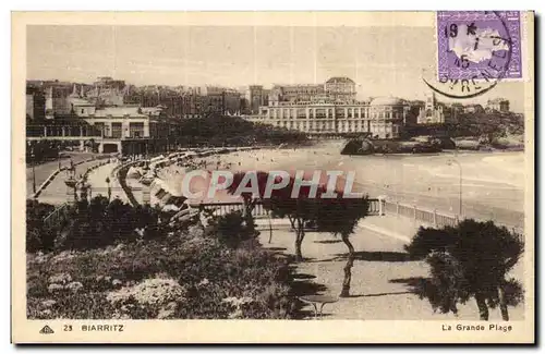 Cartes postales Biarritz La grande plage