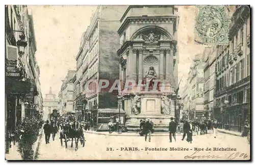 Cartes postales Paris Fontaine Moliere Rue de Richelieu