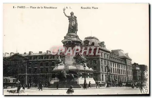 Cartes postales Paris Place de la Republique